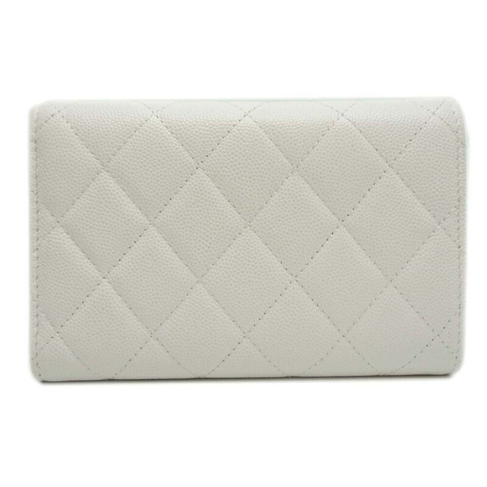 CHANEL White Caviar Leather Wallet - Picture 2 of 10